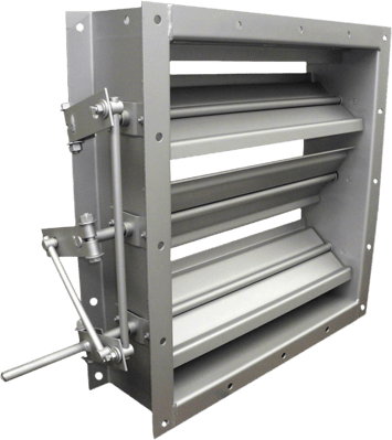 Industrial damper for light duty