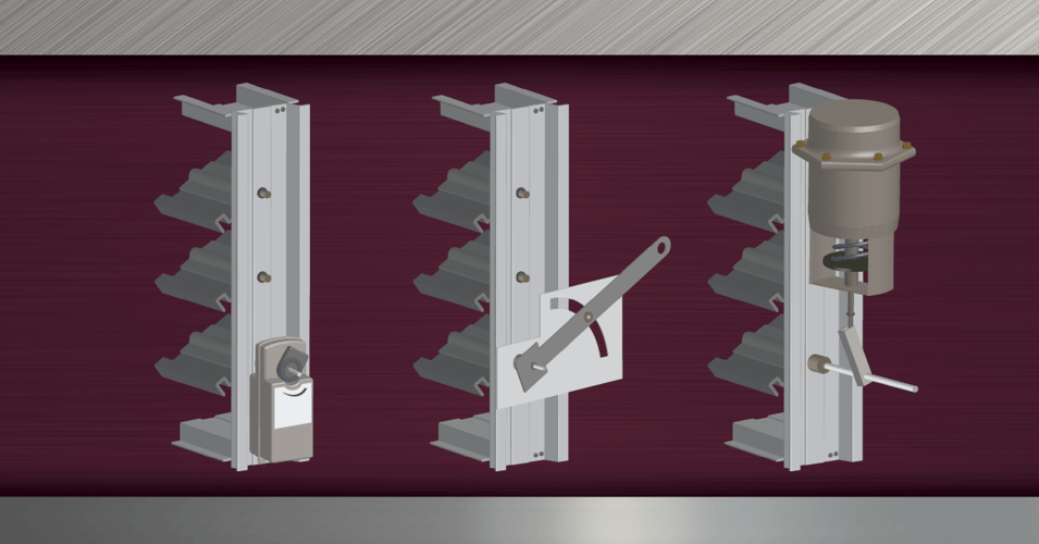Actuators used for air control dampers and louvers