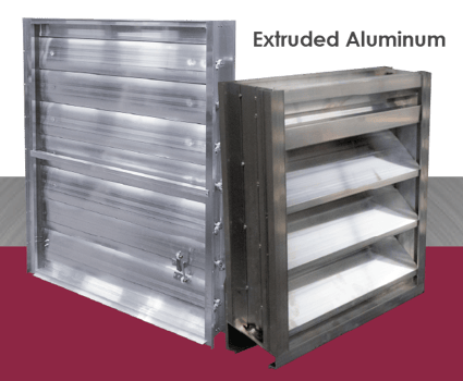 Extruded aluminum louvers and dampers