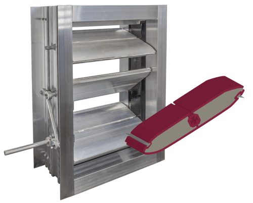 Control damper with insulated blades