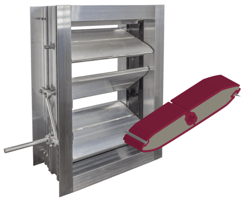 Control damper with insulated blades