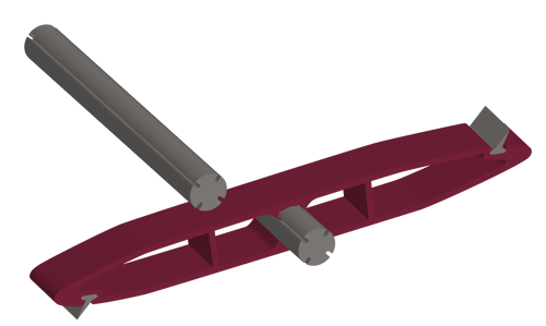 An airfoil blade and a pinlock axle
