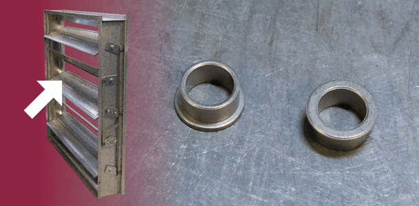 A damper with two damper bearings beside it