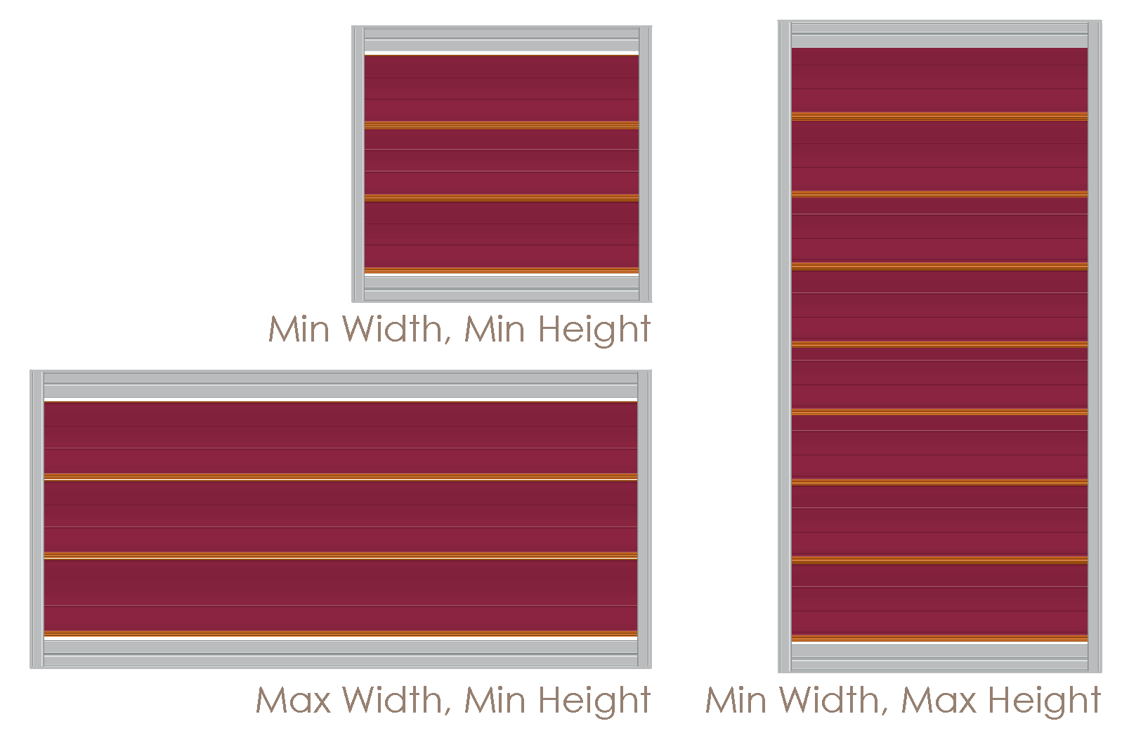 Three dampers of various sizes for smoke damper testing
