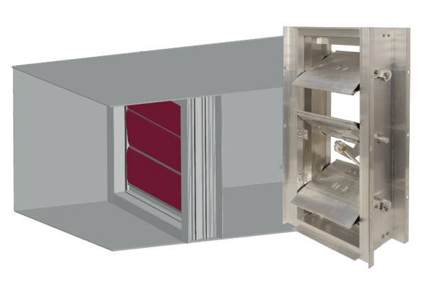 Illustration of a damper in a duct