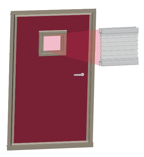 Door louver fitting into a door opening