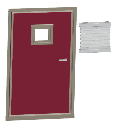 Door ready to receive a door louver