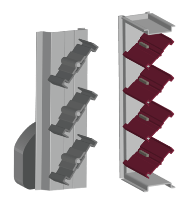 A control damper beside a balancing damper