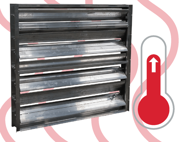 A damper with a thermometer