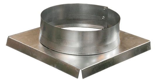 A round transition - this piece will allow a square damper to connect with round ductwork