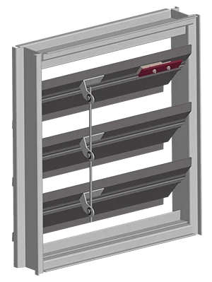Backdraft damper with counterweight