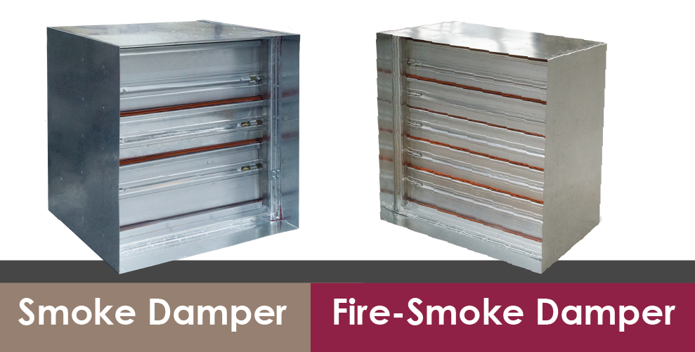 A smoke damper and a fire smoke damper