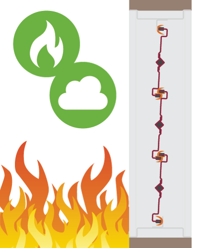 A fire-smoke damper rated for smoke control and fire resistance
