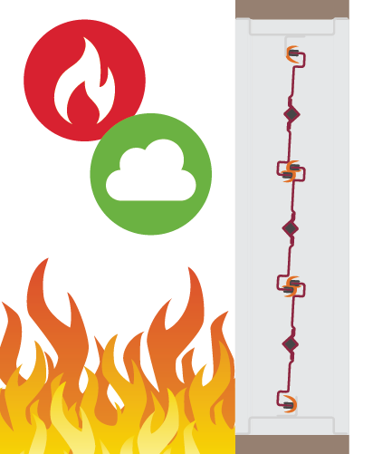 A smoke damper used for smoke control, but not fire resistance.
