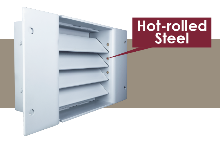 Image of a FEMA louver made from hot-rolled steel