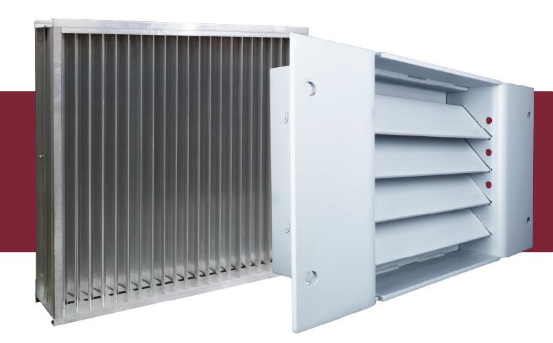 A Hurricane louver and a FEMA louver