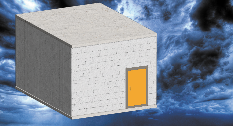 Illustration of a storm shelter