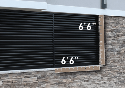 Louver with measurements