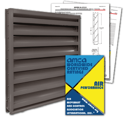 Louver with submittals and AMCA seals