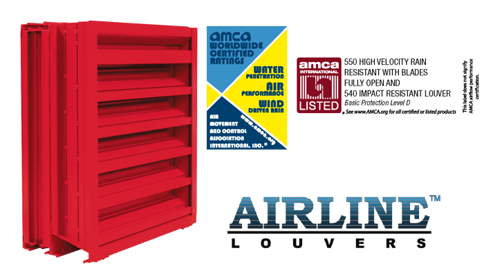AS7D99CH hurricane louver by Airline Louvers