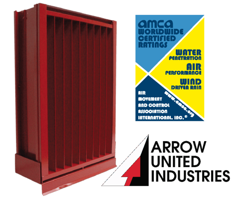 EA662VSL vertical blade severe weather louver by Arrow United