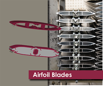 Airfoil blades are designed for airflow