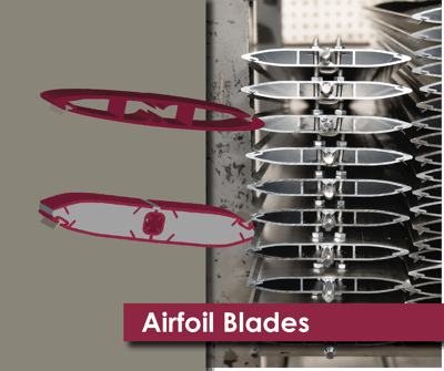 Airfoil blades ready for efficient airflow