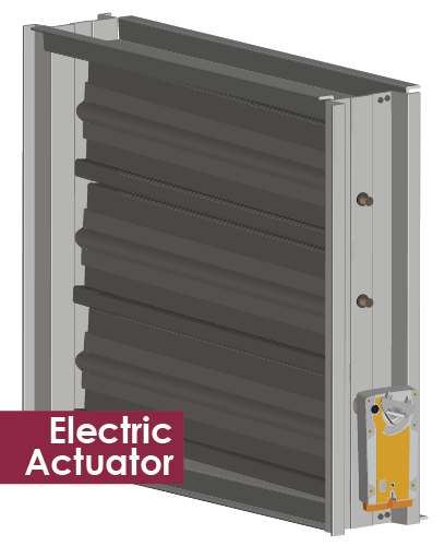 Electric actuator installed on a damper