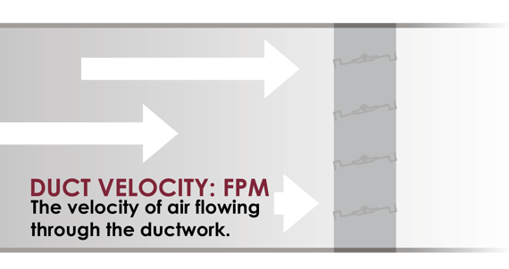 Duct velocity is the speed of air flowing through a duct.