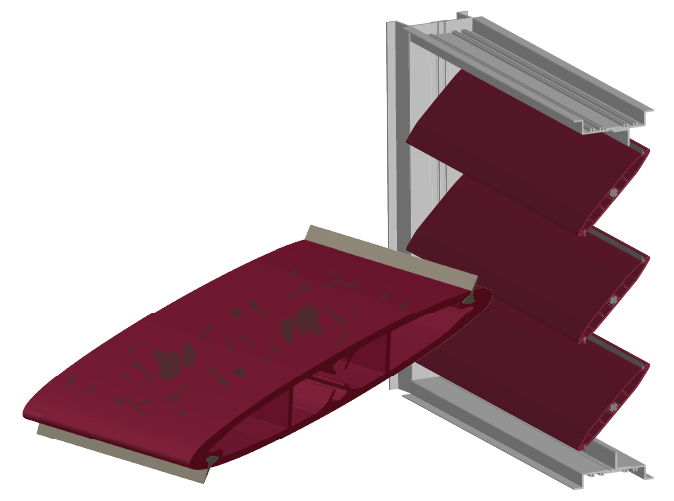 Illustration of a damper with dirty blades
