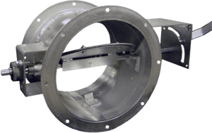 Round Industrial Damper with a Manual Actuator