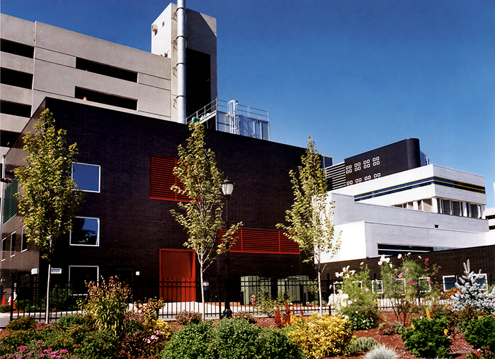 A building with louvers installed