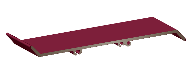 A straight blade profile