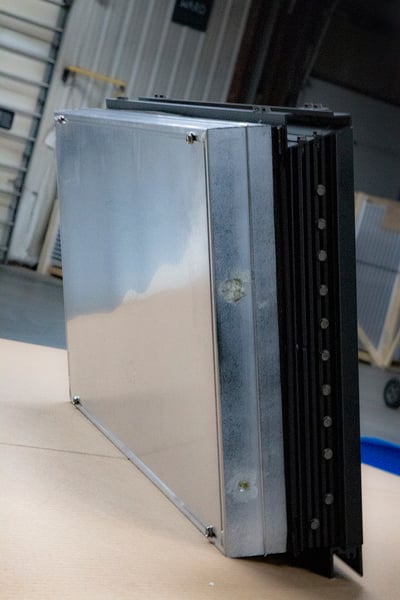 A full blank-off panel attached to the back of alouver