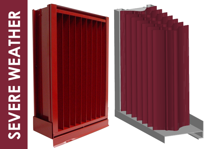 Two severe weather louvers