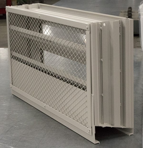 Bird screens can be installed on severe weather louvers
