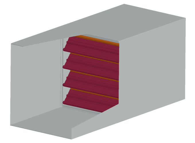 Illustration of a damper in a duct