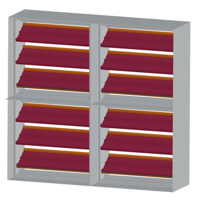 A 2x2 mutli-damper assembly