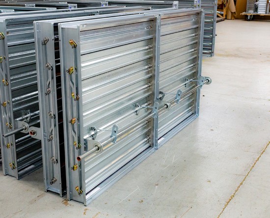 Multi-panel dampers are built for larger openings