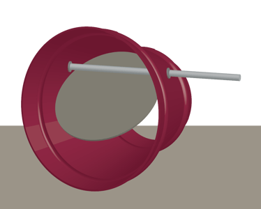 Round backdraft dampers provide single direction airflow for spiral ducts