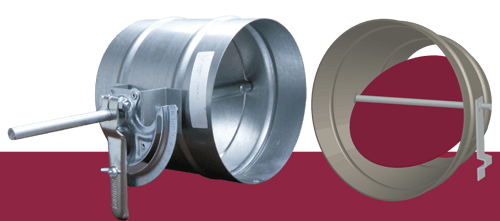 Round balance dampers can provide balanced airflow through a spiral duct system