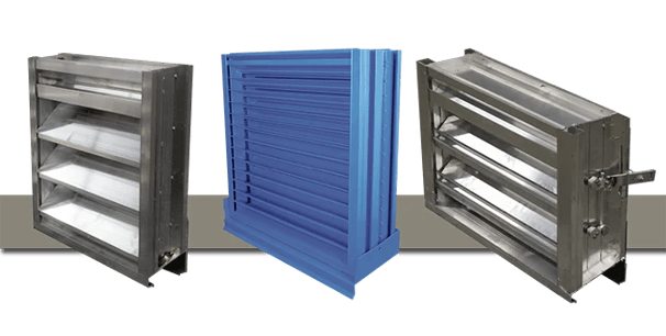 Three types of louvers