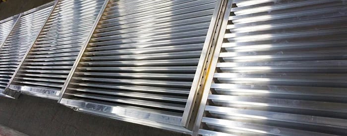 Extruded aluminum louvers