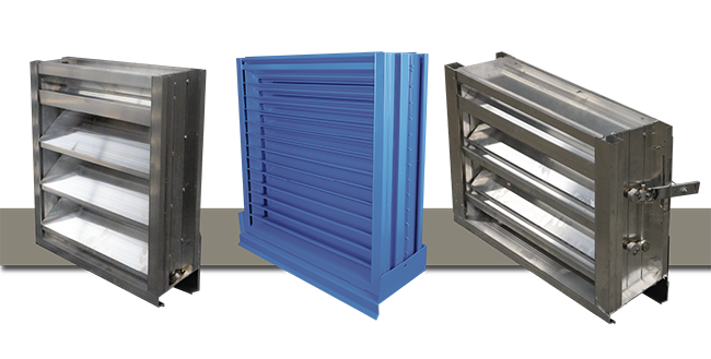 Three types of louvers: stationary blades, drainable blades, and adjustable blades