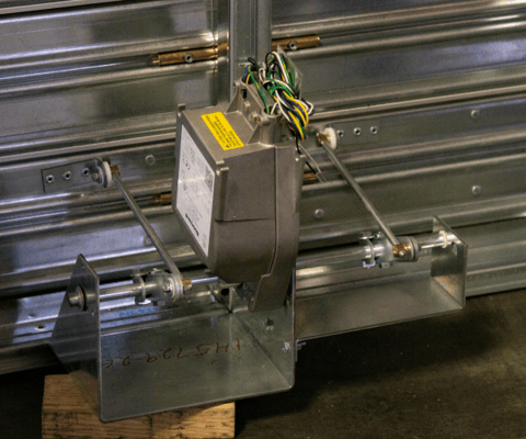 A damper actuator installed inside the airstream