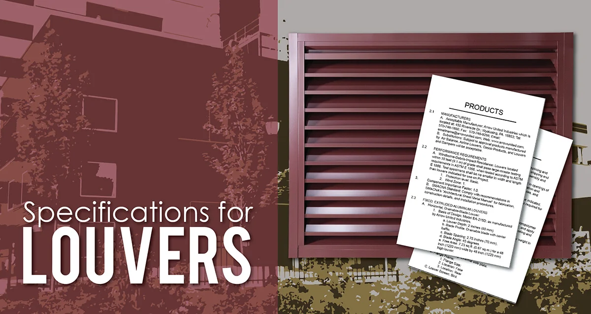 Specifications for Louvers